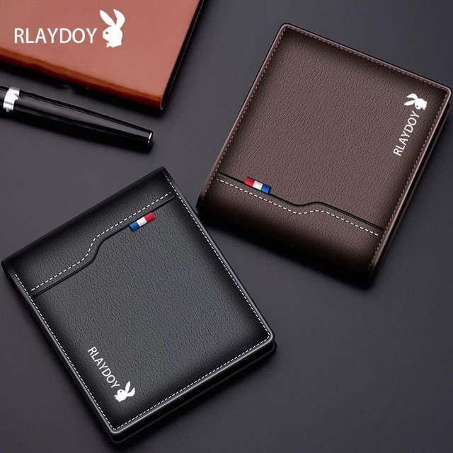 Crazy Bag Ultra Thin Multifunctional Men's Wallet Fashionable Men's Business Short Clip Simple Coin Purse
